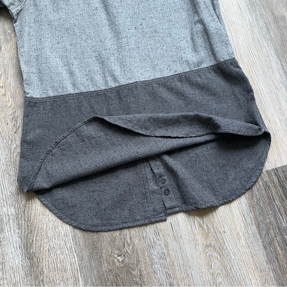 Arizona Jeans Co gray patch button down shirt - Picture 7 of 8